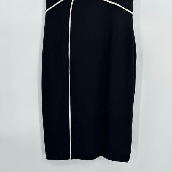 Maeve Anthropologie Cavatina Bodycon Sheath Dress Black White Womens Size 6 - Picture 5 of 11